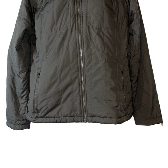 Columbia Lightweight Jacket Womens L Gray Quilted Zipper Pockets Embroidered - Picture 3 of 10